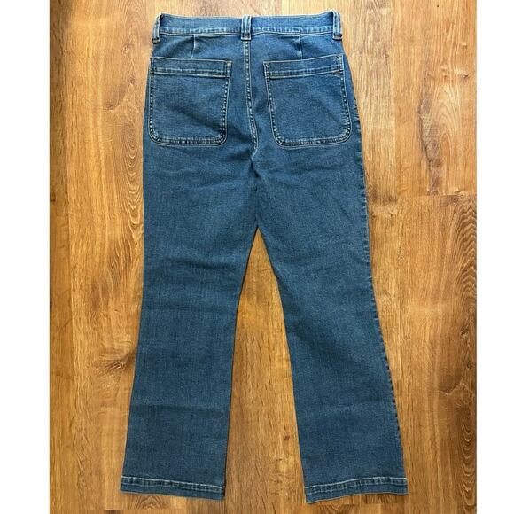 NWT Madewell Mid Rise Kick Out Crop Jeans In Elkton Wash Size 28 - Picture 8 of 9